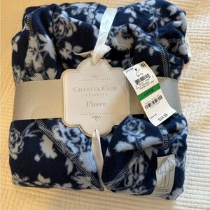 Women’s Charter Club “L”  fleece pajamas blue new with tags